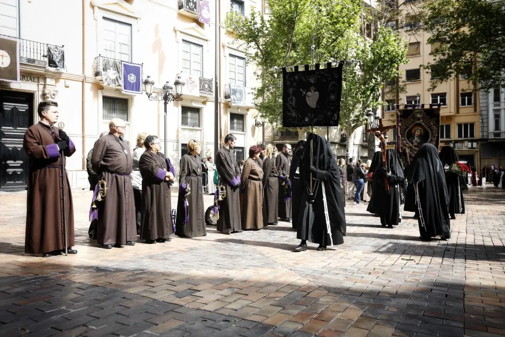 La procesión de las Esclavas en Zaragoza.