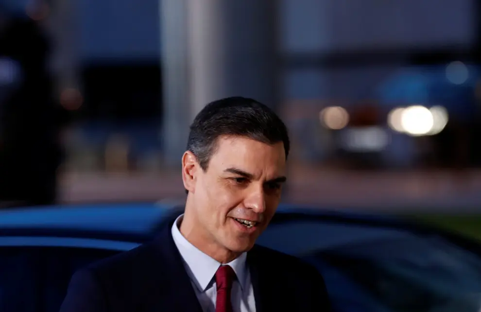 Spanish Prime Minister and Socialist Workers' Party (PSOE) candidate Pedro Sanchez arrives to attend a televised debate ahead of general elections in Pozuelo de Alarcon, outside Madrid, Spain, April 22, 2019. REUTERS/Sergio Perez [[[REUTERS VOCENTO]]] SPAIN-ELECTION/DEBATE