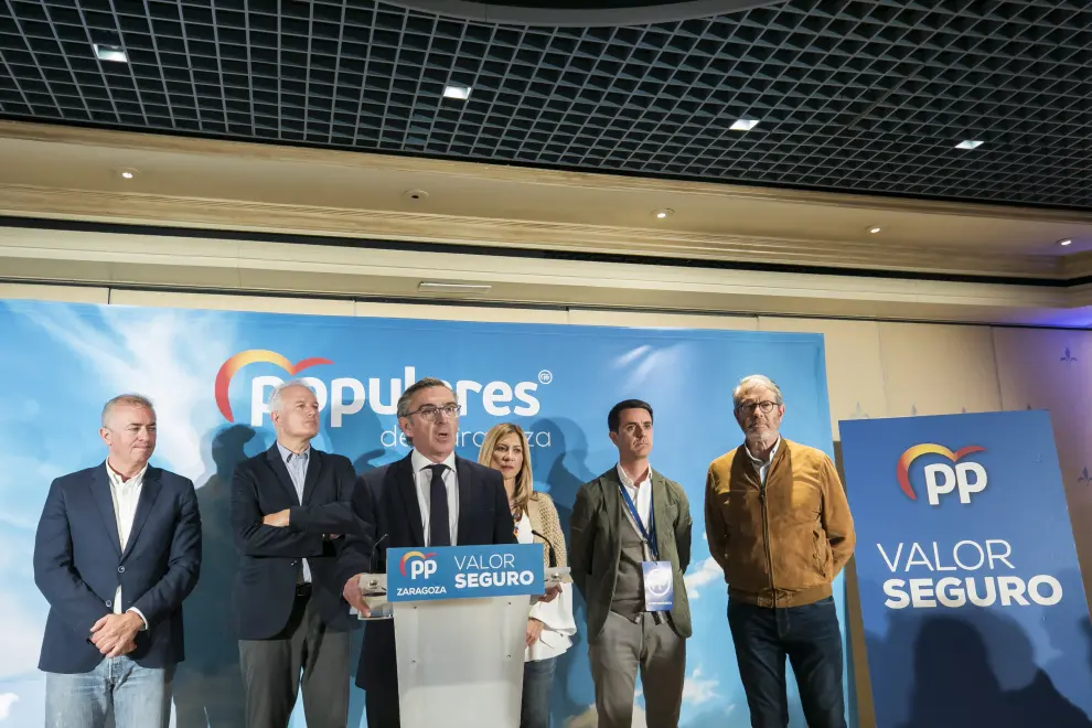 Rueda de prensa del PP aragonés en Zaragoza