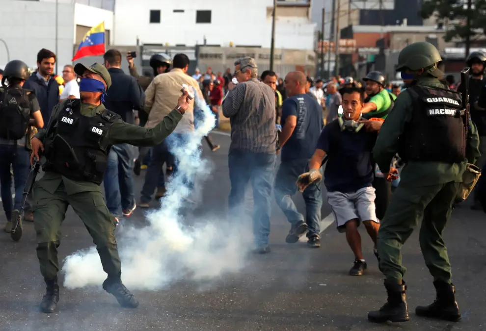 Venezuela, Leopoldo López, Juan Guaidó, militares venezolanos, base aérea La Carlota Caracas