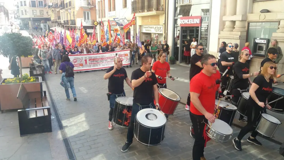 Manifestación en Teruel por el Día del Trabajador.