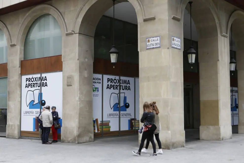 La Librería General se mudará en junio a la plaza de Aragón.