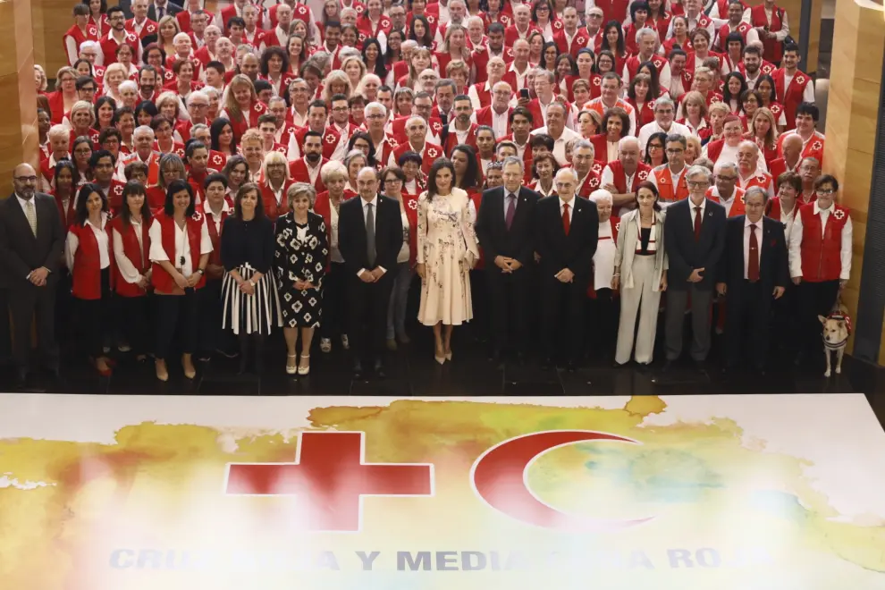 La reina Letizia preside en Zaragoza el acto central del Día Mundial de la Cruz Roja.