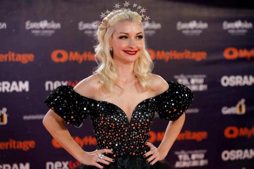 Contestant Oto Nemsadze of Georgia poses on the "Orange Carpet" during the opening ceremony of the 2019 Eurovision Song Contest in Tel Aviv, Israel May 12, 2019. REUTERS/Amir Cohen [[[REUTERS VOCENTO]]] MUSIC-EUROVISION/ISRAEL-ORANGE CARPET