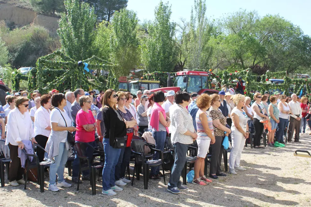 Imágenes de la romería celebrada en Sariñena, que ha contado con la participación de 15 carrozas.
