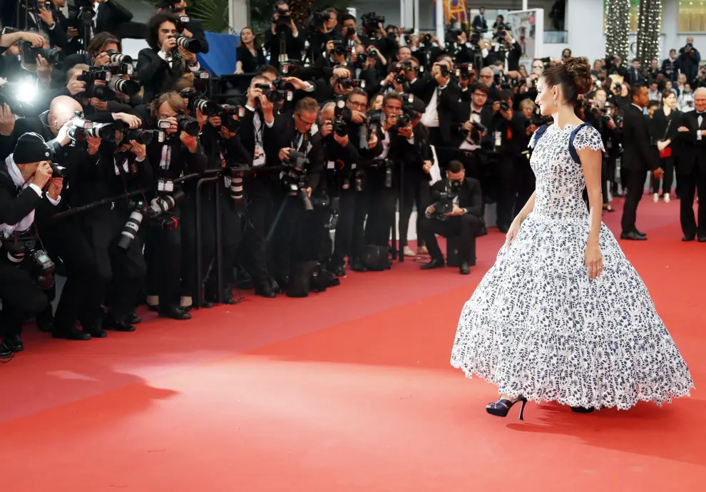 72nd Cannes Film Festival - Screening of the film "Pain and Glory" (Dolor y gloria) in competition - Red Carpet Arrivals - Cannes, France, May 17, 2019. A guest arrives. REUTERS/Regis Duvignau [[[REUTERS VOCENTO]]] FILMFESTIVAL-CANNES/PAIN AND GLORY