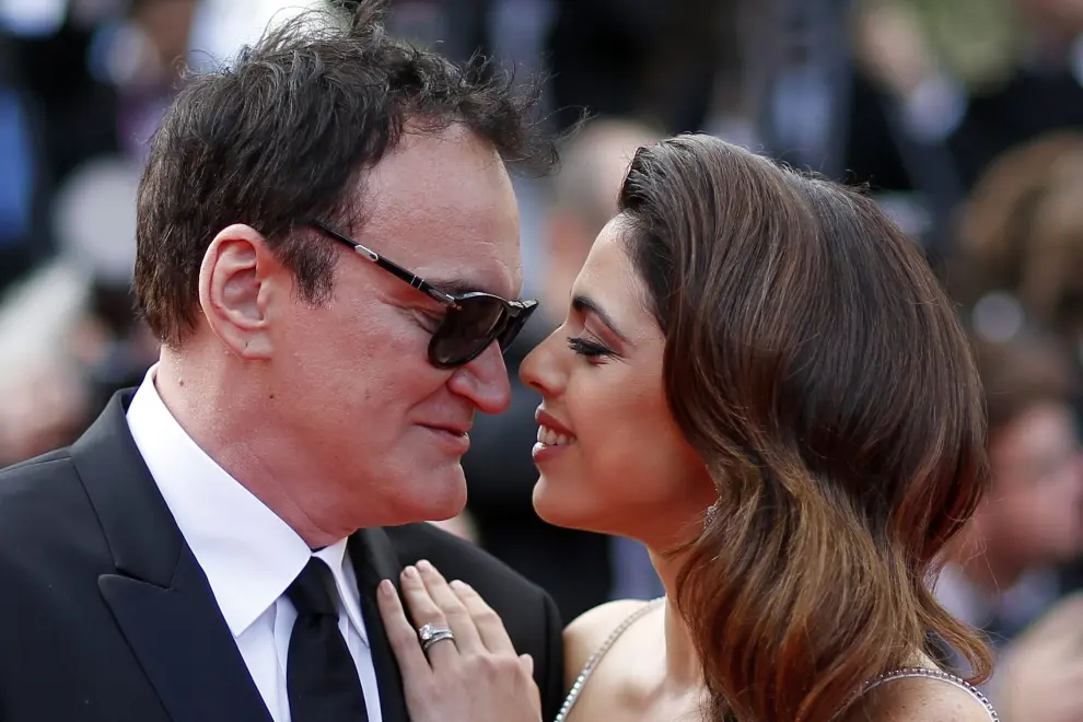 72nd Cannes Film Festival - Screening of the film "Once Upon a Time in Hollywood" in competition - Red Carpet Arrivals - Cannes, France, May 21, 2019. Director Quentin Tarantino poses with his wife Daniella Pick. REUTERS/Stephane Mahe [[[REUTERS VOCENTO]]] FILMFESTIVAL-CANNES/ONCE UPON A TIME IN HOLLYWOOD