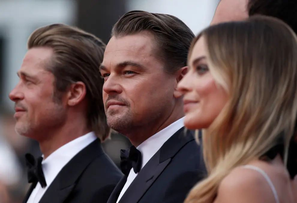72nd Cannes Film Festival - Screening of the film "Once Upon a Time in Hollywood" in competition - Red Carpet Arrivals - Cannes, France, May 21, 2019. Director Quentin Tarantino and cast members Brad Pitt and Leonardo DiCaprio arrive. REUTERS/Eric Gaillard [[[REUTERS VOCENTO]]] FILMFESTIVAL-CANNES/ONCE UPON A TIME IN HOLLYWOOD