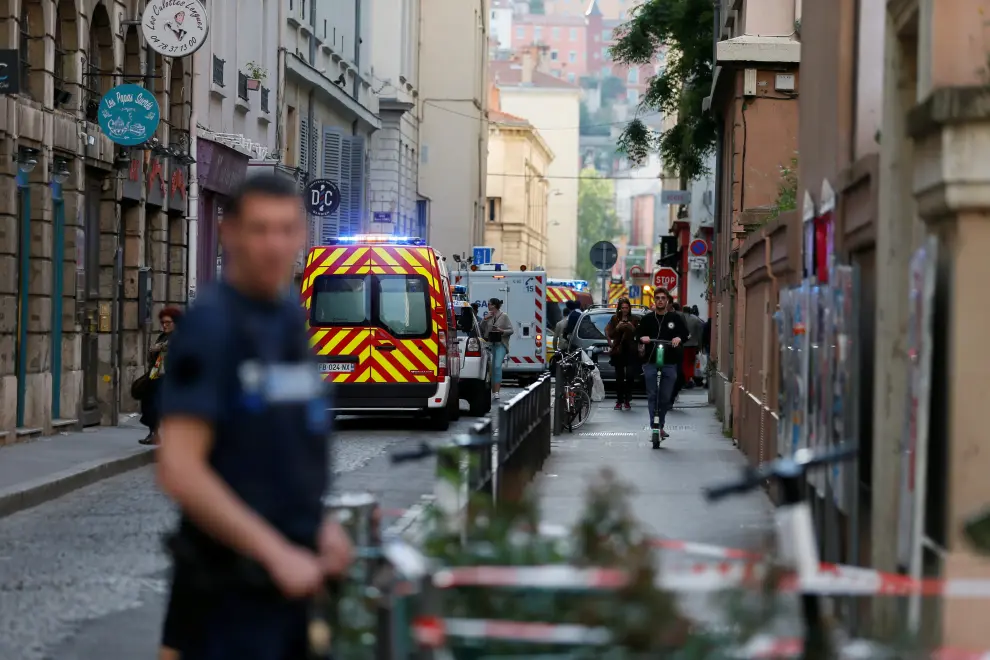 Explosión en el centro de Lyon (Francia).