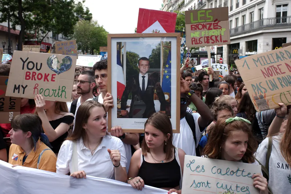 Manifestaciones contra el cambio climático en Francia.