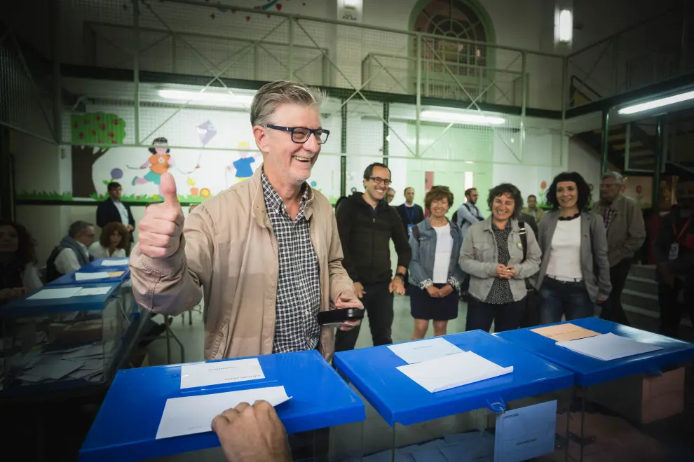 El candidato a la Alcaldía de Zaragoza, Pedro Santisteve, ha mostrado su deseo de que haya una elevada participación.