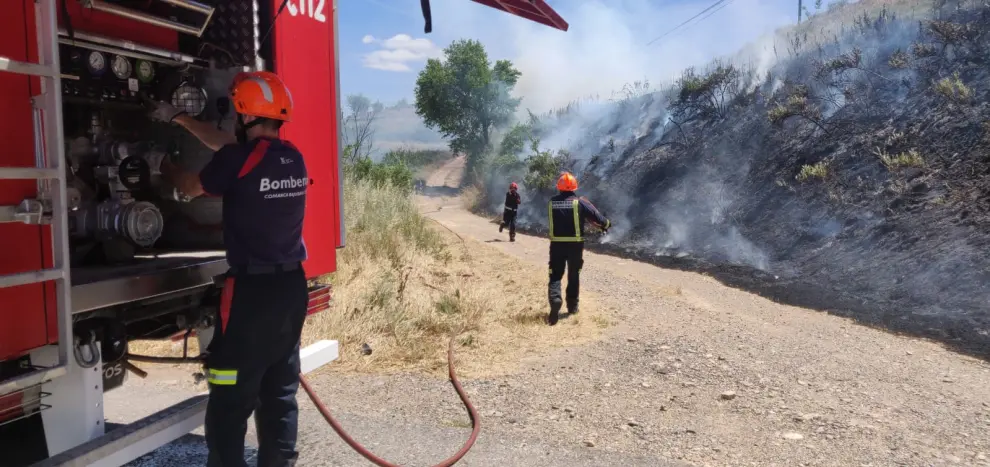 Extinguido un pequeño incendio junto a la pedanía de Miralsot en Fraga
