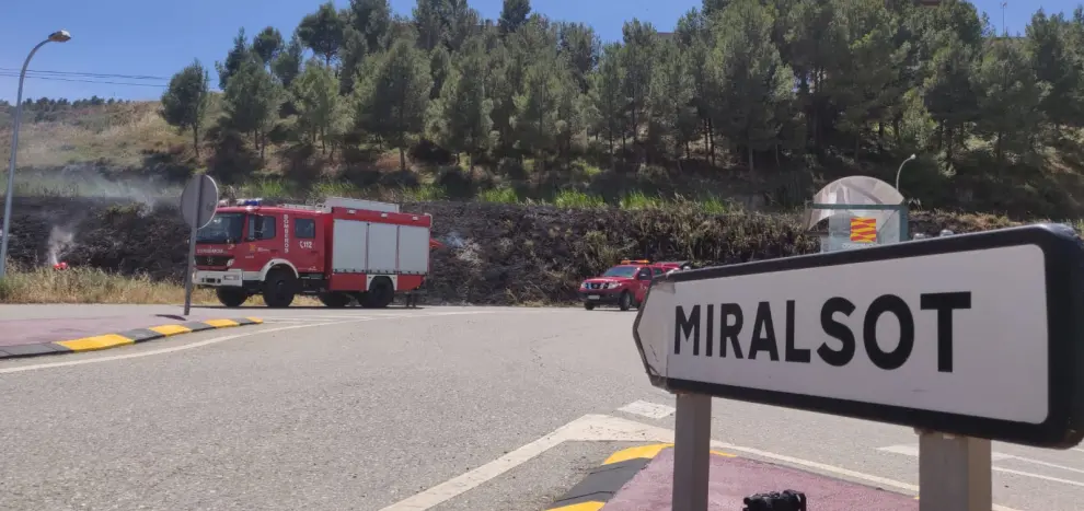 Extinguido un pequeño incendio junto a la pedanía de Miralsot en Fraga