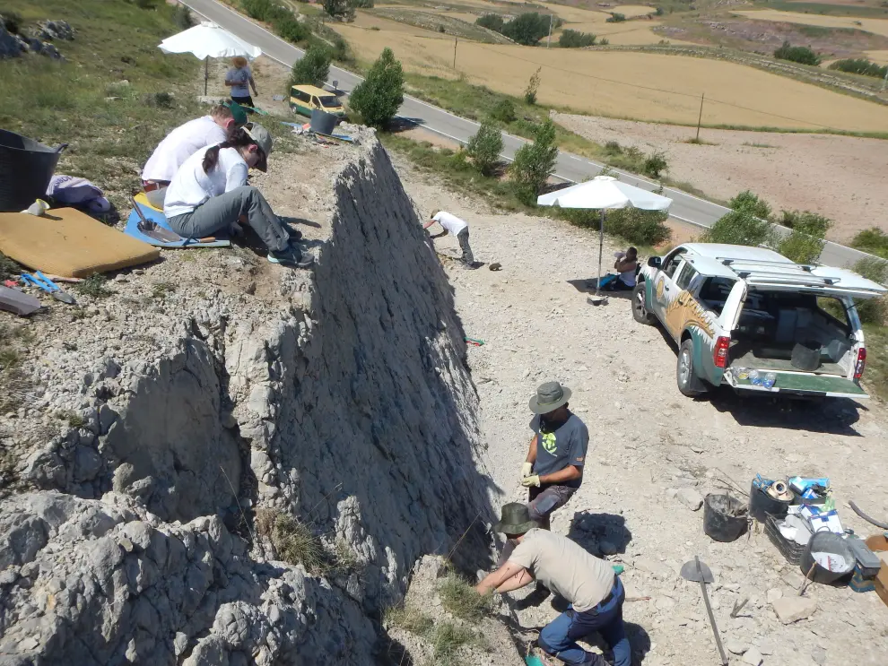 Trabajos de conservación en el yacimiento Ababuj, previos a la intervención museográfica inaugurada en 2018