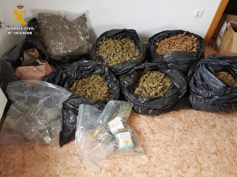 Incautación de marihuana en Caspe