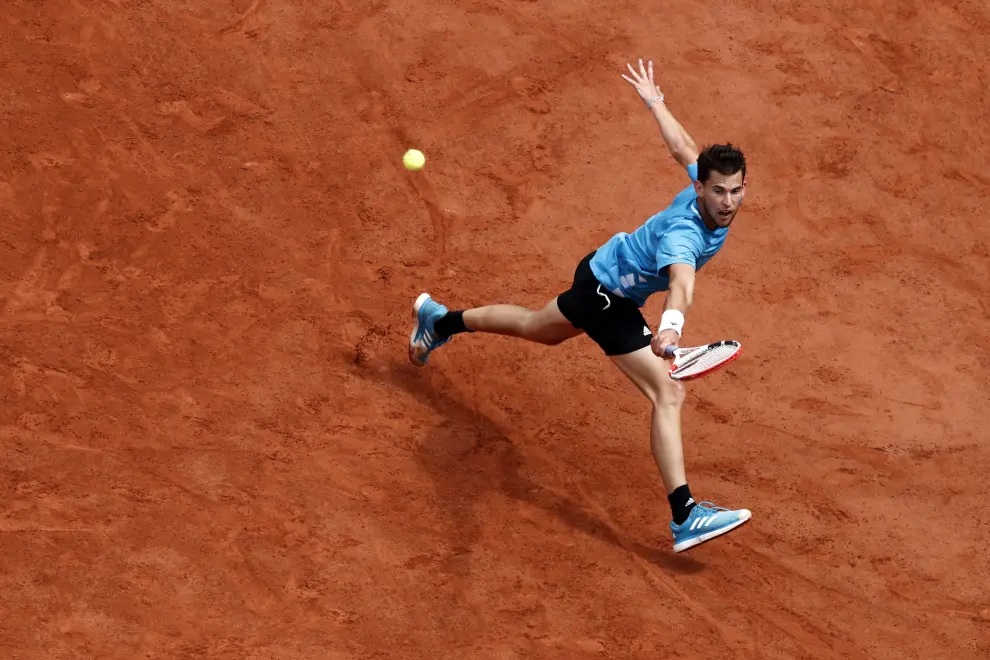 Tennis - French Open - Roland Garros, Paris, France - June 9, 2019. Austria's Dominic Thiem in action during his final match against Spain's Rafael Nadal. REUTERS/Charles Platiau [[[REUTERS VOCENTO]]] TENNIS-FRENCHOPEN/