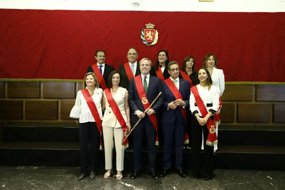 Nueva corporación municipal de Zaragoza.