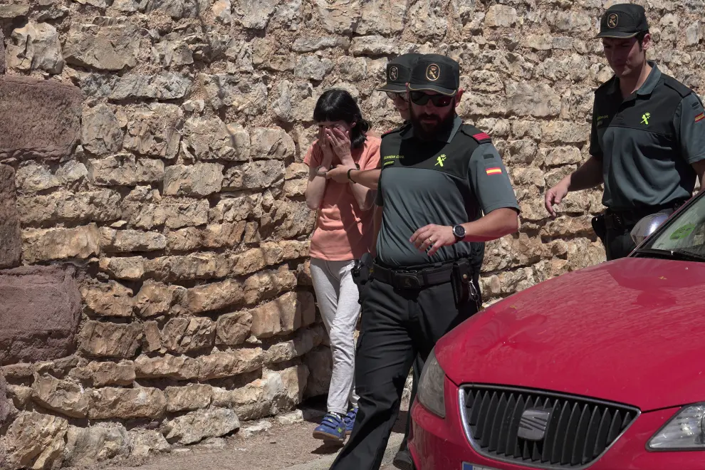 Isabel Blasco acusado dela muerte de su madre en Pozondon (Teruel).es conducida a la reconstruccion de los hechos Foto /Antonio Garcia/Bykofoto.20/06/19 [[[FOTOGRAFOS]]]