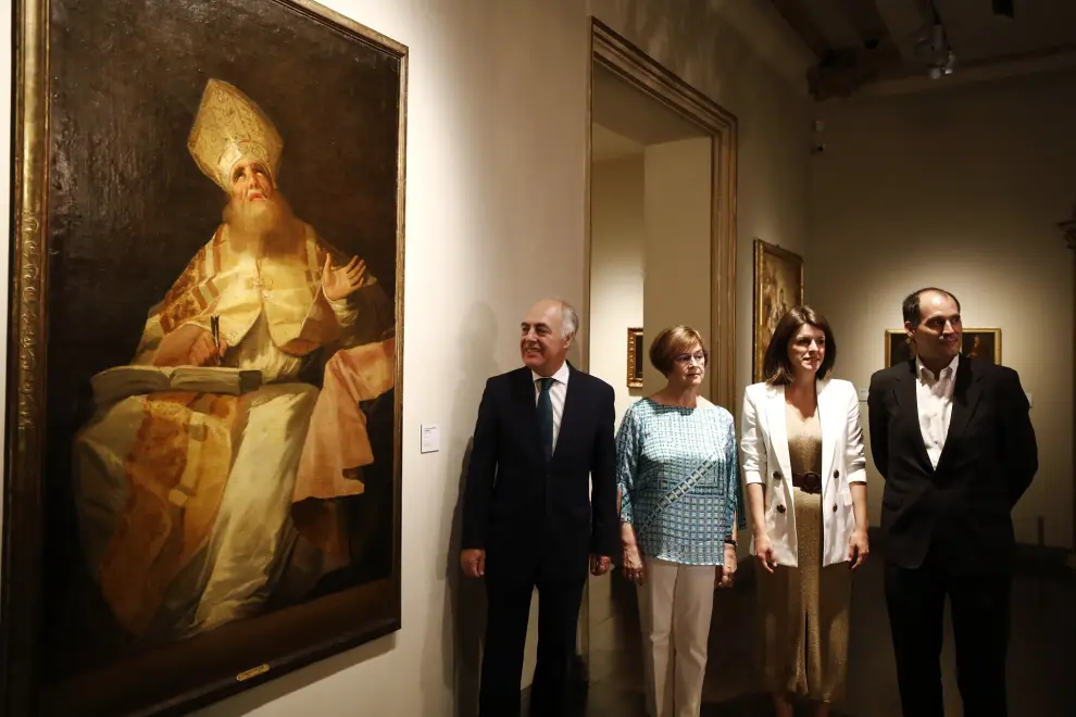 El cuadro 'San Agustín', del pintor de Fuendetodos, llega al Museo Goya de la Fundación Ibercaja.