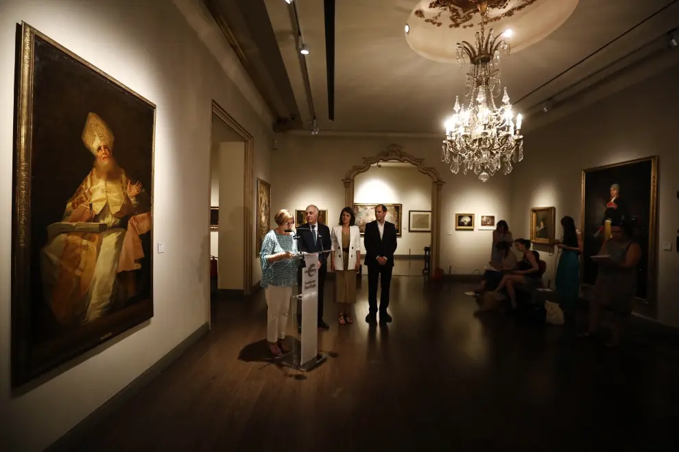 El cuadro 'San Agustín', del pintor de Fuendetodos, llega al Museo Goya de la Fundación Ibercaja.