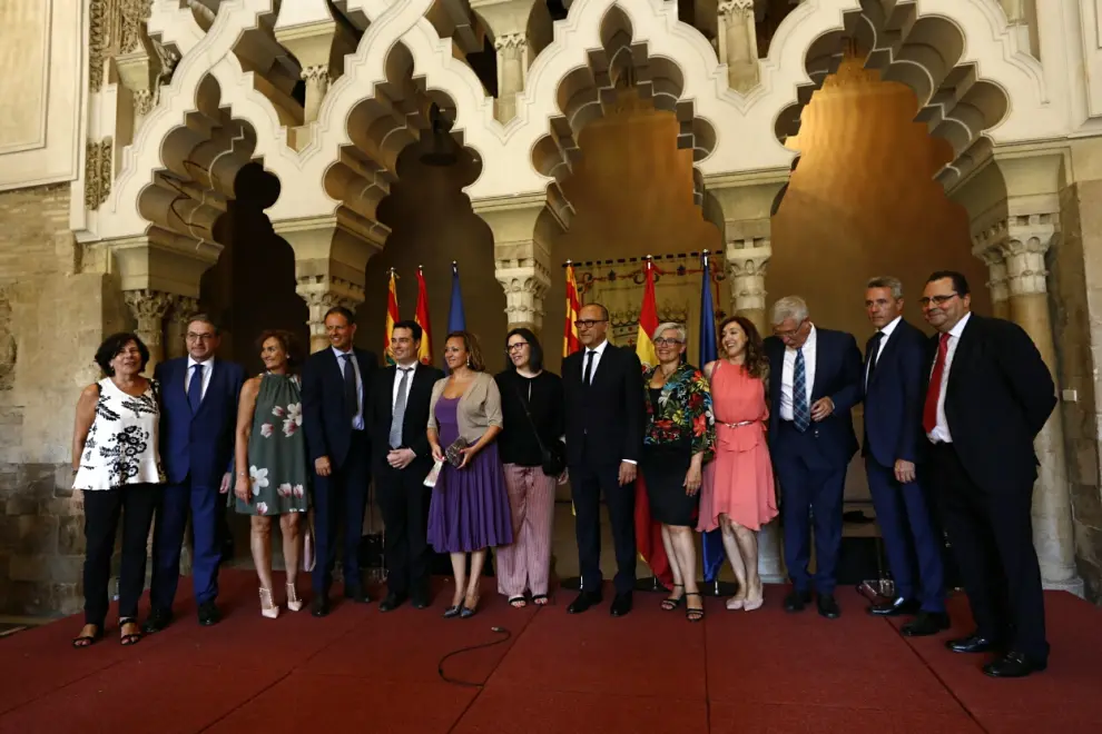 Toma de posesión de Javie Lambán como presidente de Aragón en el palacio de la Aljafería