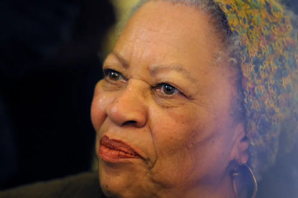 FILE PHOTO: U.S. author Toni Morrison poses after being awarded the Officer de la Legion d'Honneur, the Legion of Honour, France's highest award, during a ceremony at the Culture Ministry in Paris, France November 3, 2010.  REUTERS/Philippe Wojazer/File Photo [[[REUTERS VOCENTO]]] PEOPLE-MORRISON/