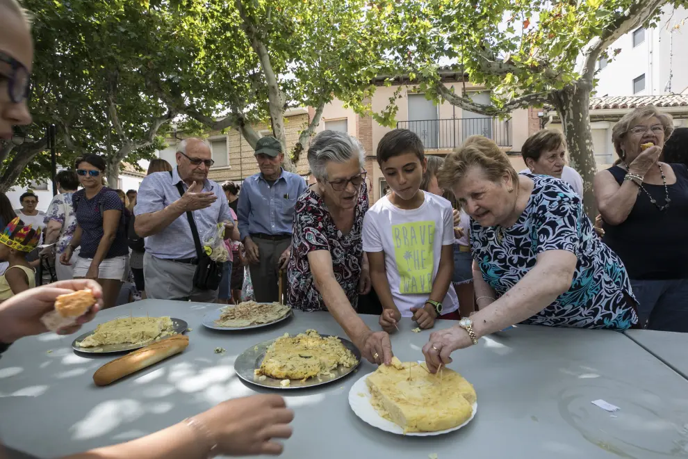 Concurso de tortillas en Villanueva de Gállego