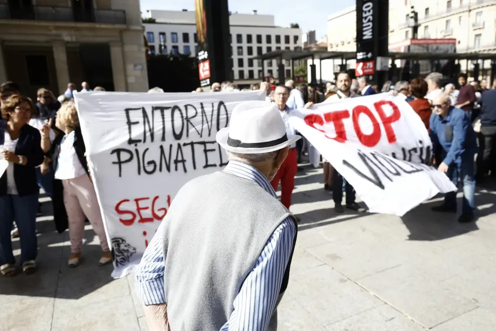 Protesta de los vecinos del Pignatelli por la inseguridad
