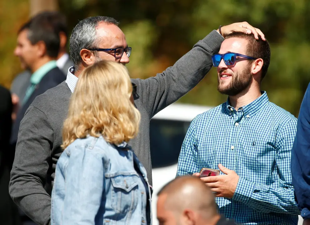 David Fresneda, son of former Spanish Olympic skier Blanca Fernandez Ochoa, attends his mother's wake, who was found dead in the mountains near Cercedilla, after days of being reported missing in Cercedilla, Spain September 7, 2019.REUTERS/Javier Barbancho [[[REUTERS VOCENTO]]] ALPINE-SKIING/FERNANDEZ