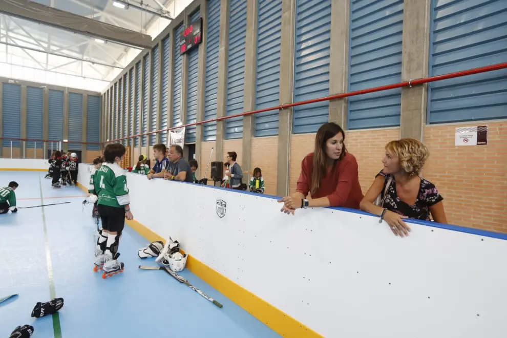 El CDM San Juan de Mozarrifar estrena la primera pista de hockey en línea de Zaragoza