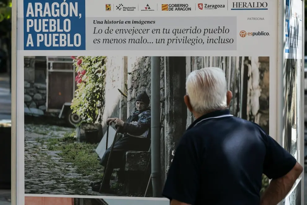 Las imágenes de 'Aragón, pueblo a pueblo' pueblan la principal vía de Zaragoza.