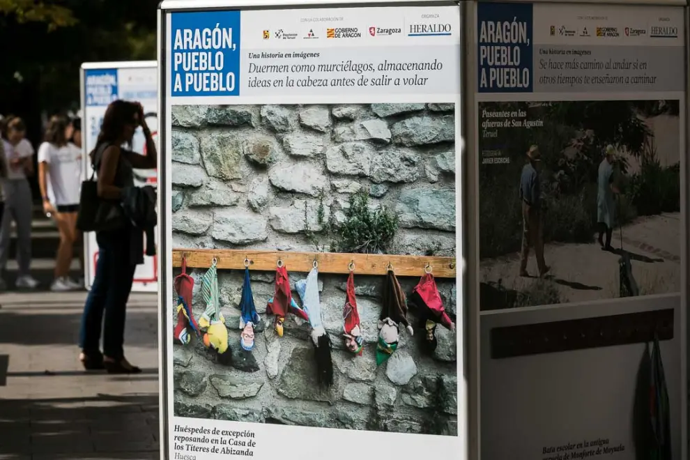 Las imágenes de 'Aragón, pueblo a pueblo' pueblan la principal vía de Zaragoza.