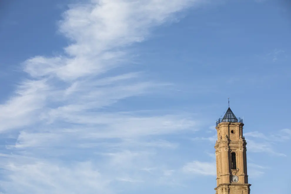 La torre de la iglesia del Salvador se divisa a varios kilómetros a la redonda en Belmonte de San José