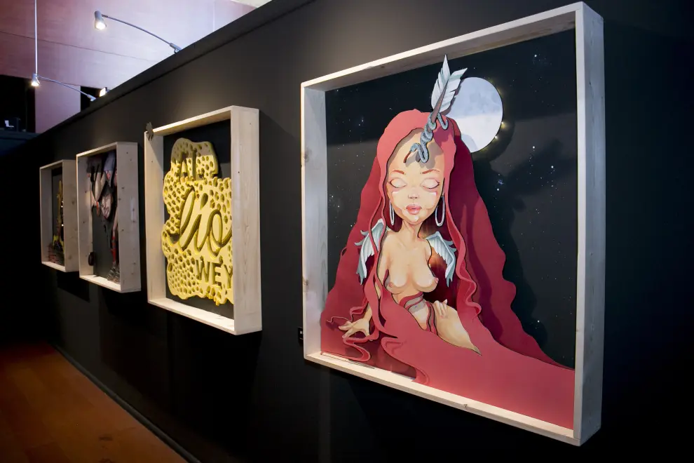 Imagen de la exposición 'Vida y muerte' en el Centro de Historias de Zaragoza.