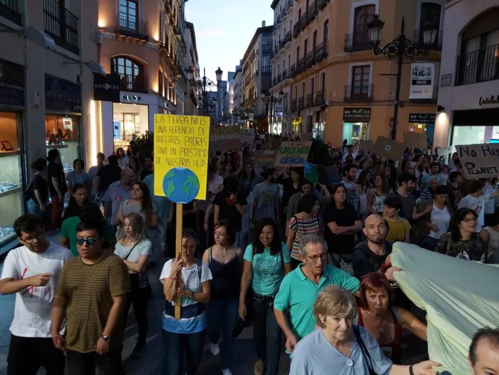 Manifestación en Zaragoza por el cambio climático