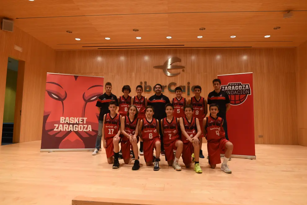 Puesta de largo de la cantera de Basket Zaragoza en Ibercaja
