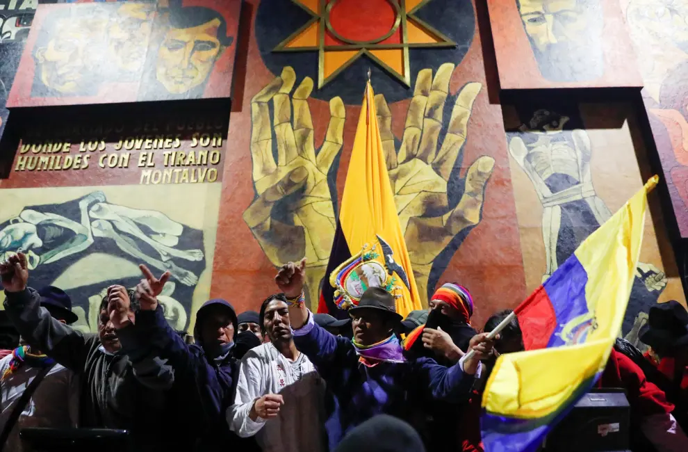 Fuertes protestas en Ecuador