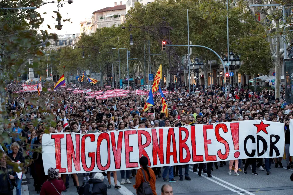 Incidentes en Cataluña por la sentencia del 'procés'.