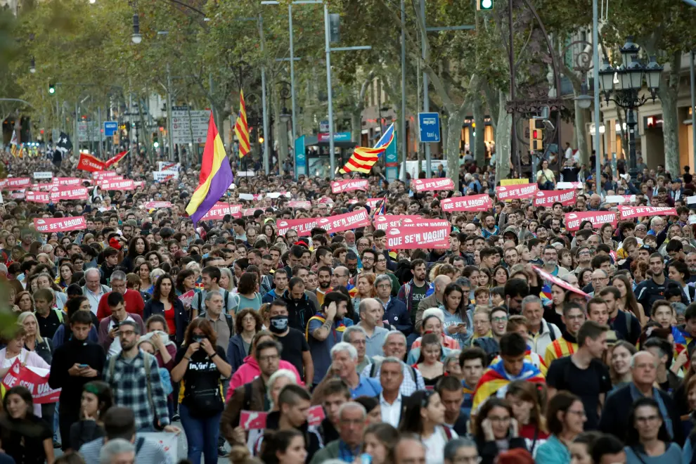 Incidentes en Cataluña por la sentencia del 'procés'.
