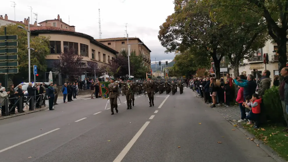 El Regimiento Galicia cierra la celebración de su centenario en Jaca.