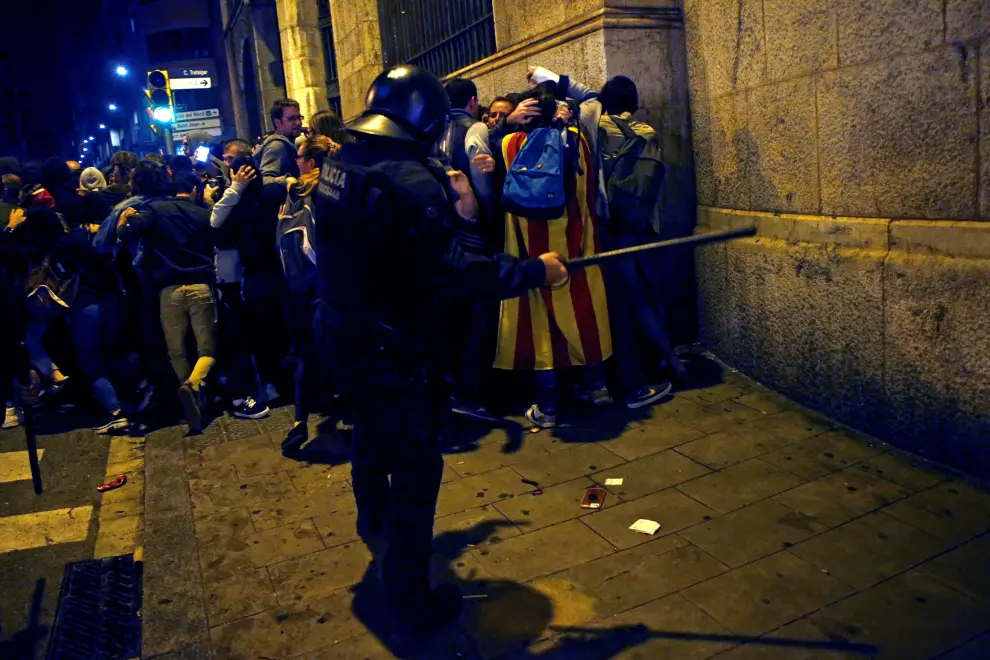 Protestas contra la Policía en Barcelona