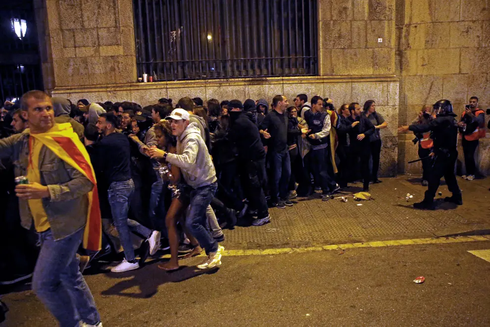 Protestas contra la Policía en Barcelona