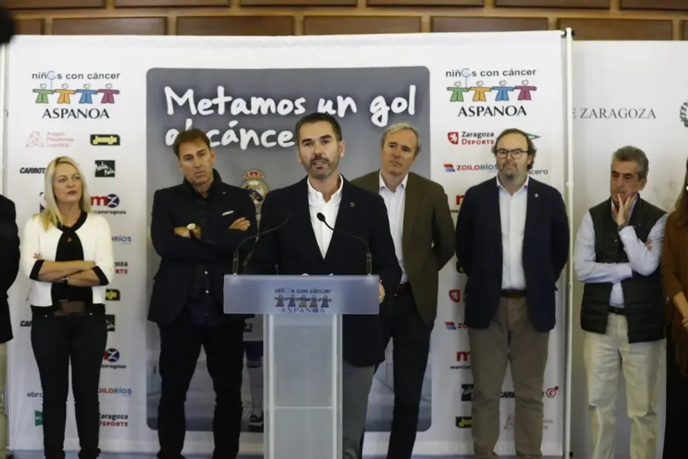 Presentación esta mañana en el Ayuntamiento de Zaragoza del XXV partido solidario de Aspanoa.