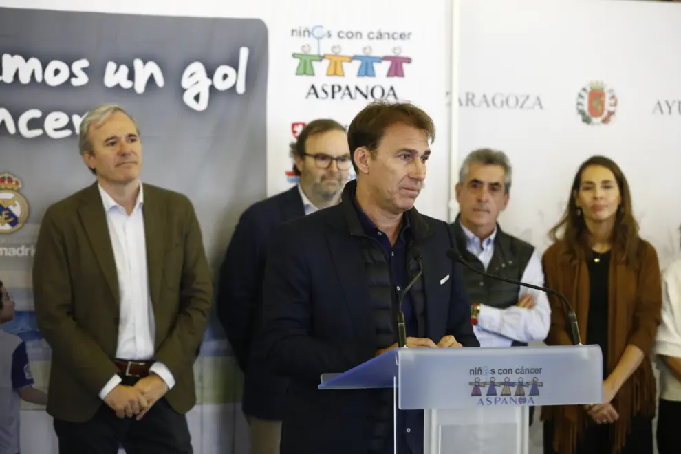 Presentación esta mañana en el Ayuntamiento de Zaragoza del XXV partido solidario de Aspanoa.