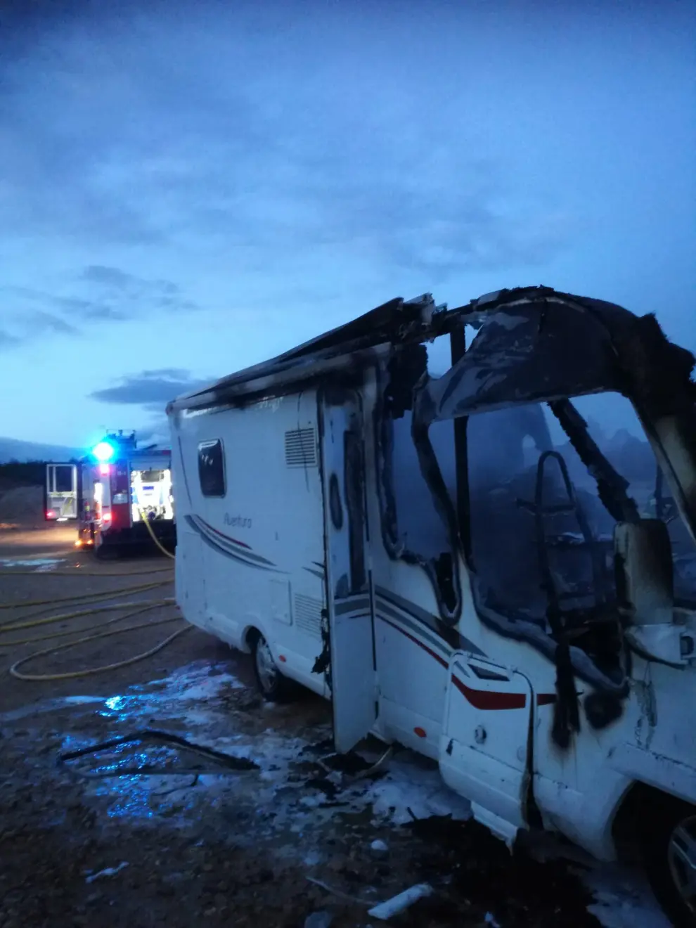Incendio en una caravana en Teruel