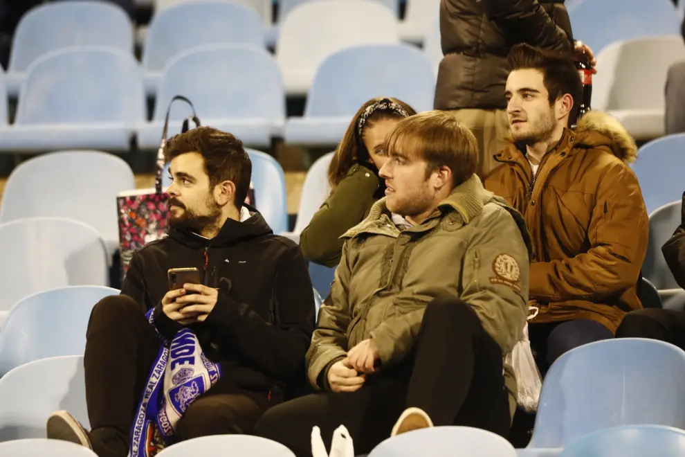 El público de la Romareda en el partido Real Zaragoza-Albacete.