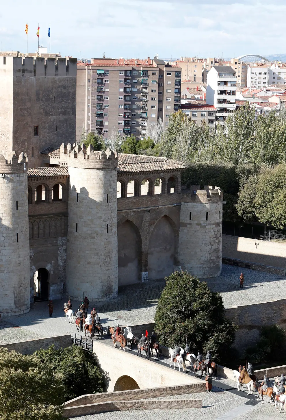 Rodaje de la serie ‘El Cid’ en el Palacio de la Aljafería