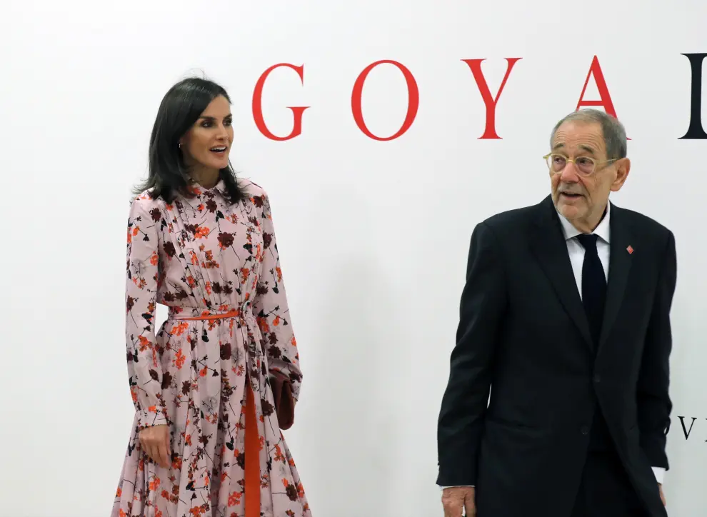 La reina Letizia durante la inauguración de la exposición 'Solo la voluntad me sobra. Dibujos de Goya', en el Museo del Prado