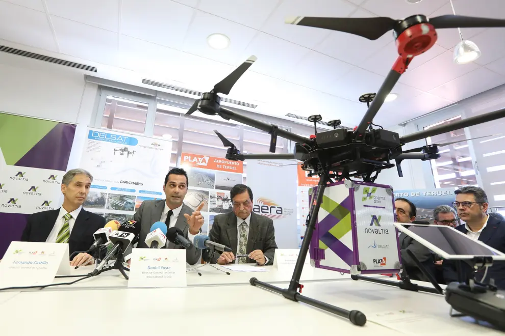 Pharmadron presenta en Teruel su plan para distribuir con drones medicinas en zonas rurales