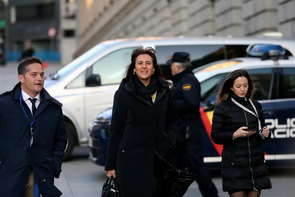 Laura Borrás, portavoz de Junts Per Catalunya, a su llegada al Congreso.